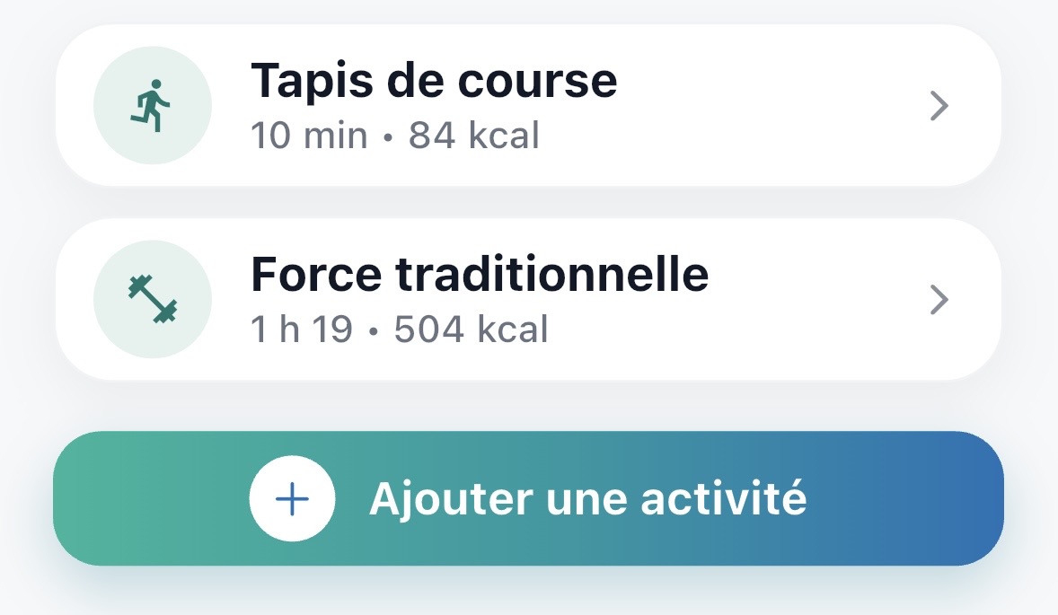 Liste des activités Ginvora